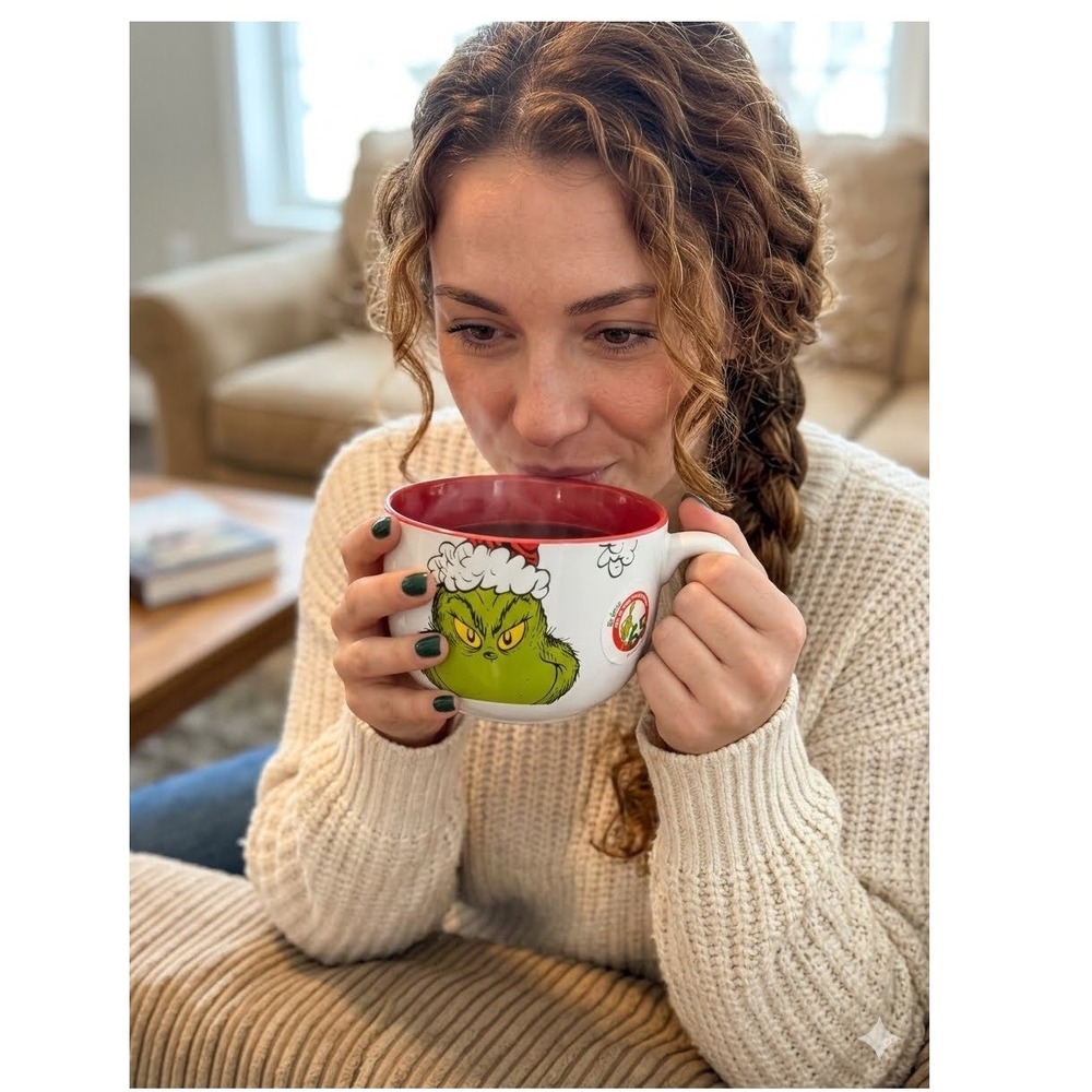 Dr Seuss The Grinch 65th Anniversary Soup Mug Large 24oz Coffee Cup Zrike Brands